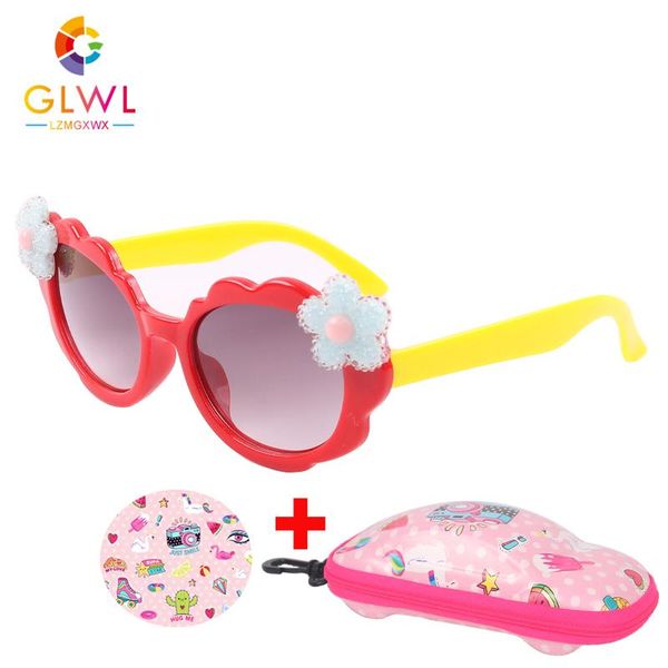 

sunglasses children with box sun glasses polarized kids elastic frame eyewear car case sunglass boys sports girls lenses 2021, Blue