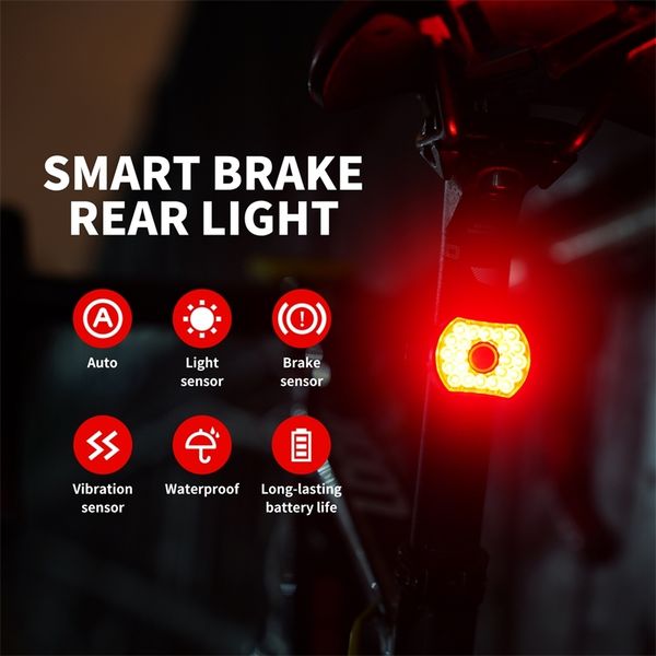 

light smart car brake sensing leather charge waterproof s rear light accessories bike lamp