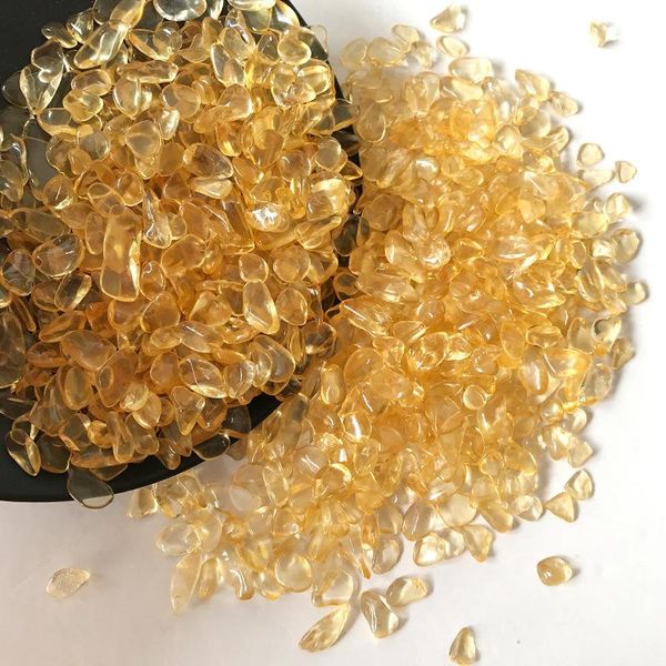 

decorative objects & figurines 100g natural stone mineral crystal yellow quartz gravel home decoration healing purification degaussing wheel