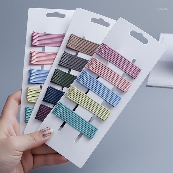 

40pcs/set solid hair grips wedding alloy bobby pin color candy clip barrette hairpin accessories side wire word folder bun maker1, Brown