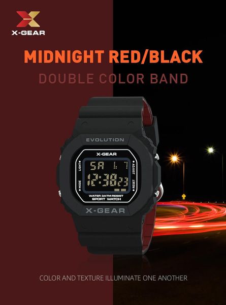 

wristwatches x-gear fashion cool girls watches electroplated case transparent strap lady men digital wristwatch shockproof 1002, Slivery;brown