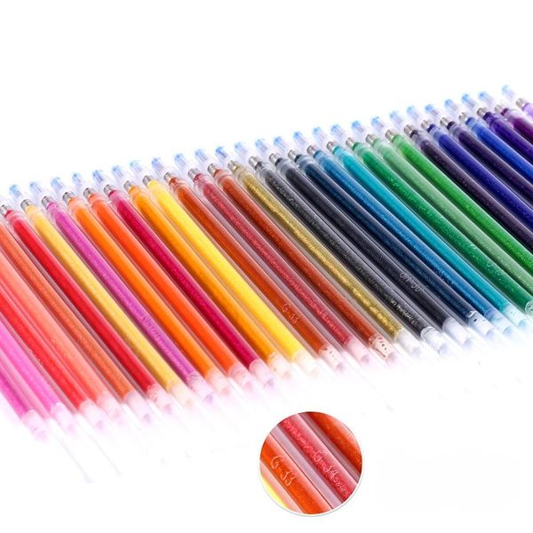 

gel pens 100 unique pen refills- non toxic & acid - ideal for coloring books