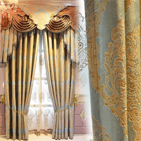 

curtain & drapes curtains for living room modern valance bedroom european luxury landing window screen premium thickening chenille embroider