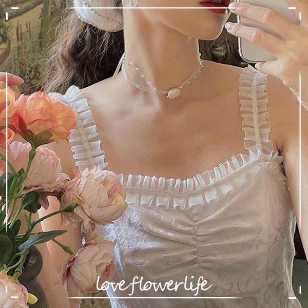 

vintage lace dress women square collar elegant sweet midi strap dress female party dress korean 1 summer 210521, Black;gray