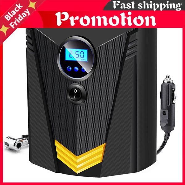 

inflatable pump dc 12 volt car portable air compressor digital 150 psi auto tire inflator for motorcycle led light