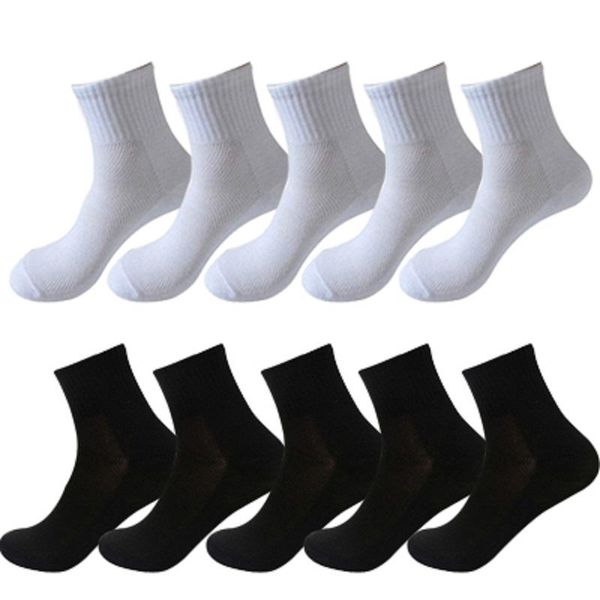 

men's socks 10pair/lot men cotton solid color short male white gray black spring and autumn calcetines homme