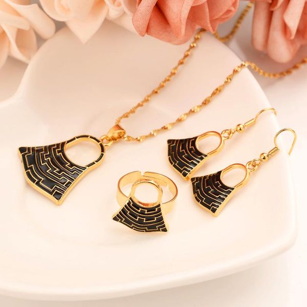 

earrings & necklace png africa romantic axe sets gold bilum purse bag drop ear ring jewelry set for women wedding bijoux gifts, Silver
