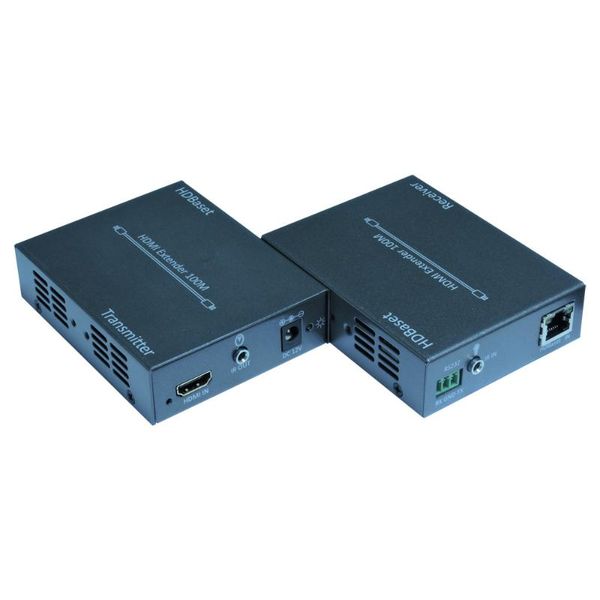 

hdbaset 100 metre extender with ir rs-232, 1080p up to 70m, 3d 4kx2k 70 metre, poc one side supply power cctv lens