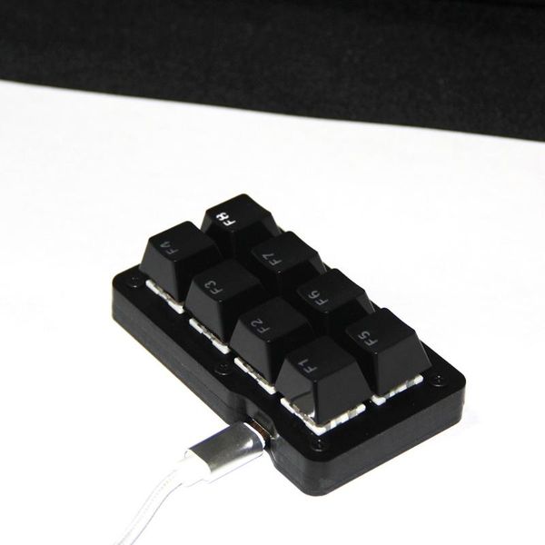 

keyboards macro function keyboard shortcut mechanical rgb backlight 8 key self setting defination custom keycap with software