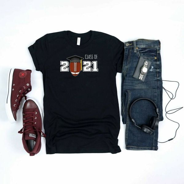 

class of 2021 football senior gifts senior 2021 football t-shirt, White;black