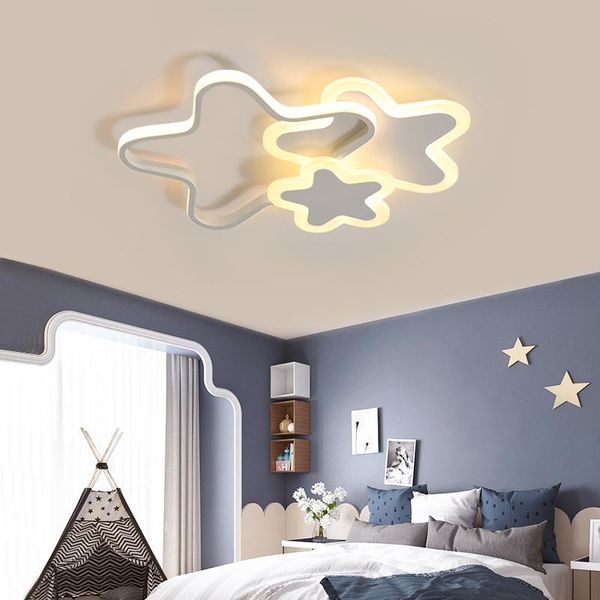 

chandeliers white led chandelier light for children's room bedroom plafond acrylic lighting modern fixture lampadario luminaire lustres