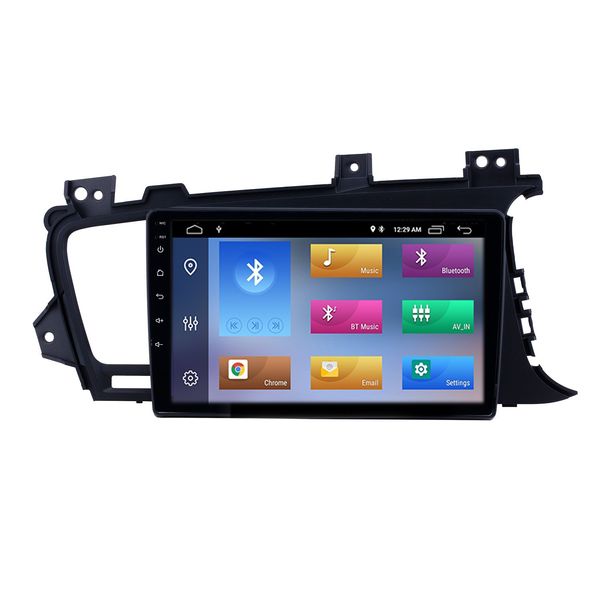 9 pollici Android Car DVD Radio Player per 2011-2014 Kia K5 RHD Bluetooth HD Touchscreen Supporto navigazione GPS Carplay Telecamera posteriore