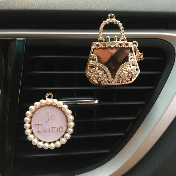 

interior decorations car perfume air conditioning outlet clip decorative diamond-studded female solid