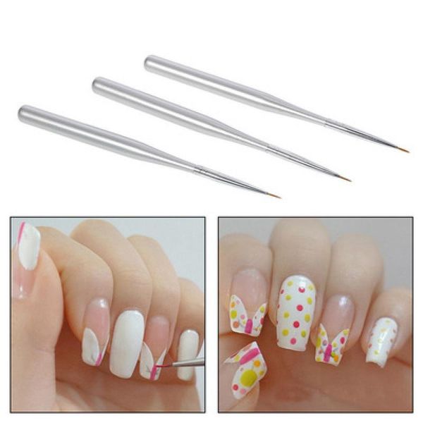 

nail art kits brushes three painted drawing flowers pen line sets