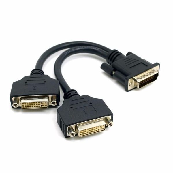 

dms-59 male to dual dvi 24+5 female splitter extension cable adapter converter connector 20cm video cables & connectors