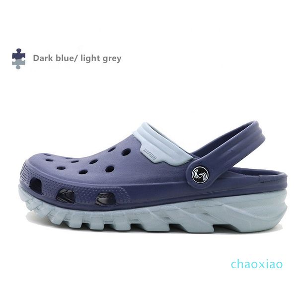 

good price low moq color blocking anti-skid drain holes breathable thick sole beach garden water shoes adults fashion sandal, Black;red