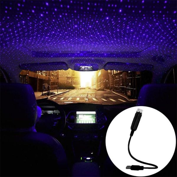 

party favor usb starry sky lamp car atmosphere light decoration star ceiling projection laser ambient red blue