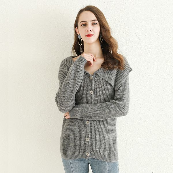 

sweaters mohair cardigan wool blend pure knit autumn and winter sweater women jacket, White;black