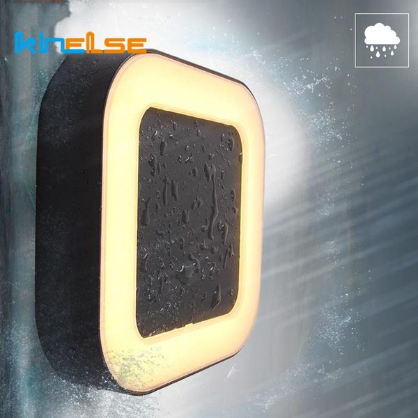 

outdoor waterproof ip65 wall lamp 6w led light modern indoor decor aluminum porch garden home court wind lamps