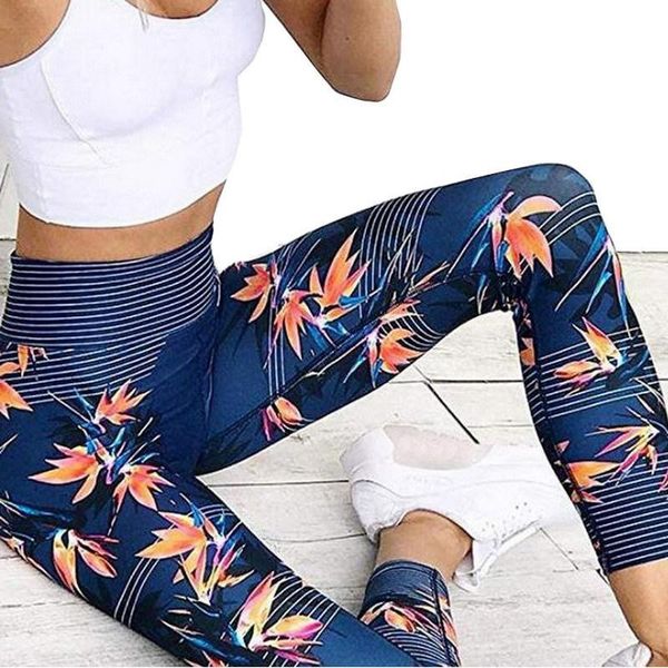 

3 clolors yoga pants fitness sport leggings stripe printing elastic gym workout tights s-xl running trousers plus size 1322 z2