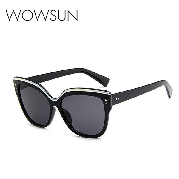 

sunglasses square cat eye female designer brand uv400 coating, White;black