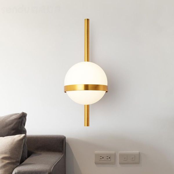 

wall lamp nordic modern glass for home living room bedroom bedside study dining aisle moon light indoor lighting