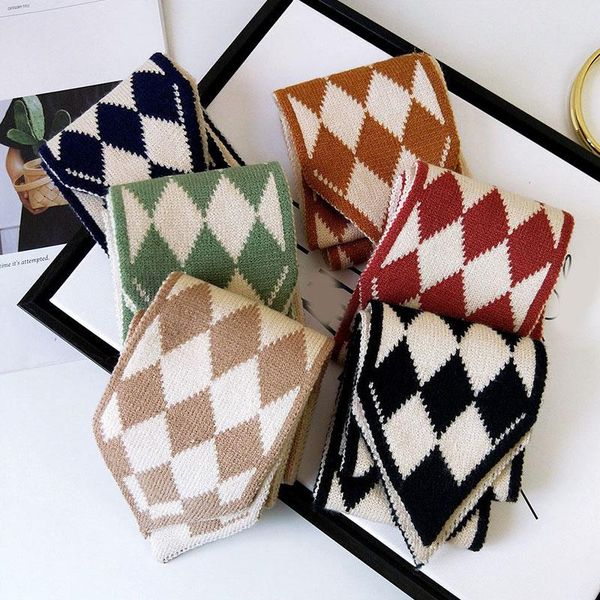 

scarves polka dot moon stripes small winter knitted neck warmer collar long skinn design couple scarf bufandas mujer, Blue;gray