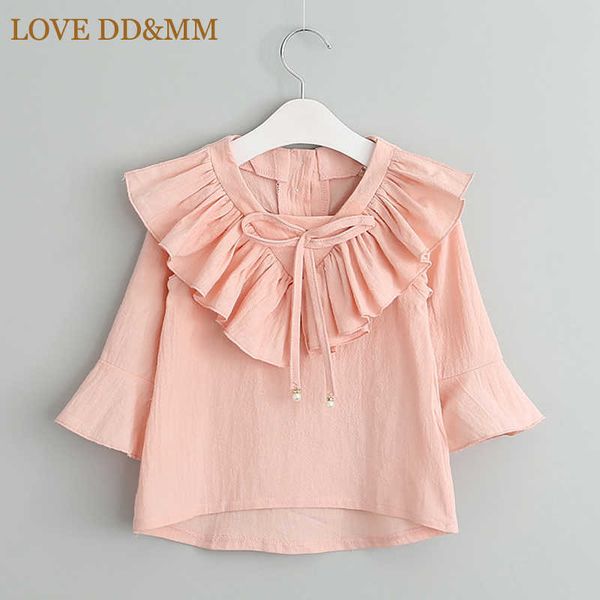 

love dd&mm girls clothing spring girl fashion speaker sleeves with fold shirt 210715, White;black