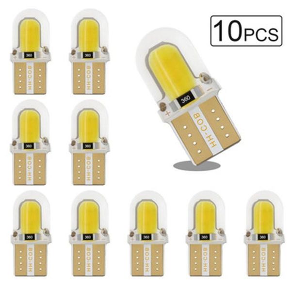 

car headlights 10 pieces led canbus w5w bulb 6000k white signal dome lamp auto 12v / reading license plate light interior lights