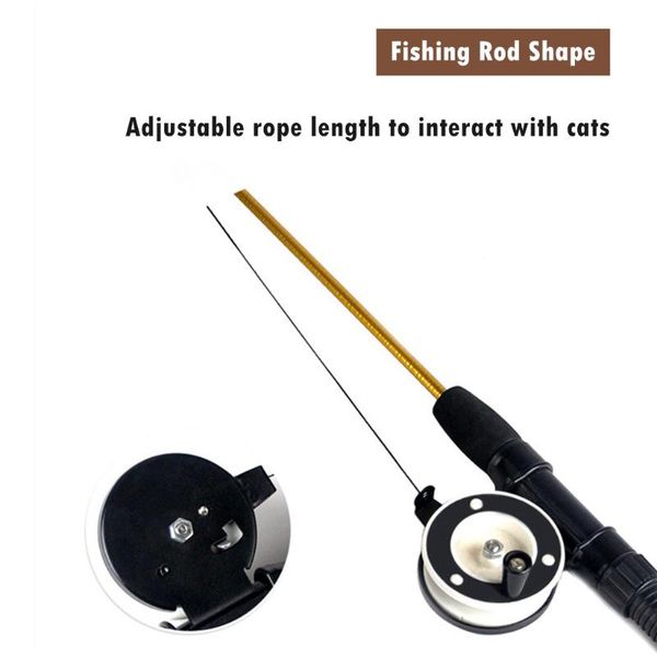 

cat toys rods stick toy funny pet retractable interactive feather decompression #y3