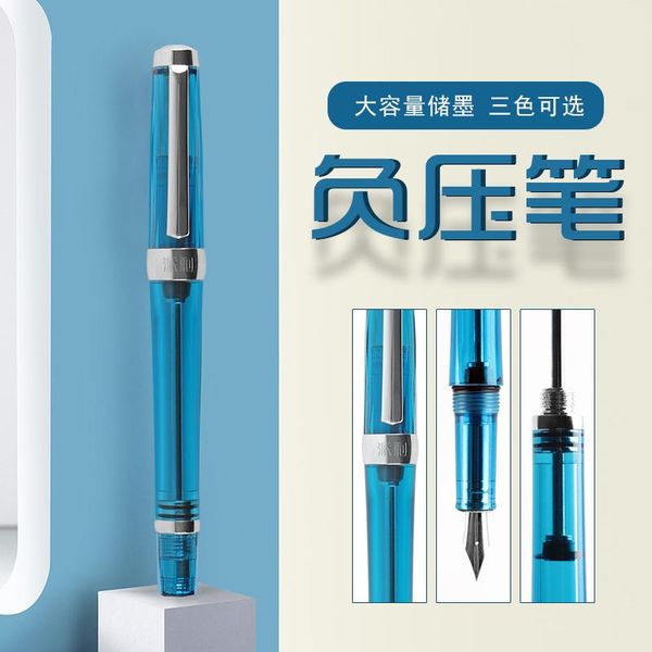 

fountain pens wing sung 3013 paili 013 vaccum pen resin transparent 0.38mm/0.5mm nib ink