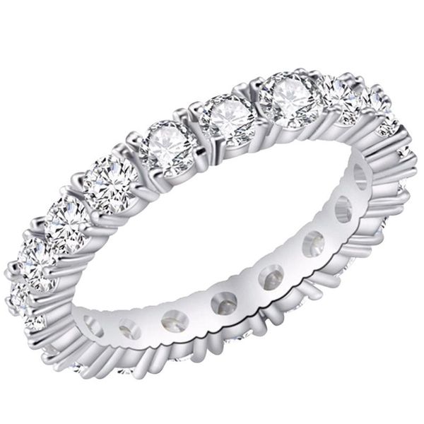 

wedding rings 2021 brand jewelry white color inlay cubic zirconia unique shaped ring for women engagement size, Slivery;golden