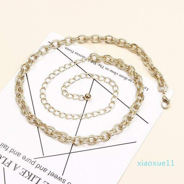 

accessories waist chain women's golden casual dress decorative belt, Silver