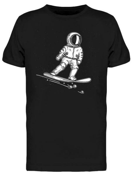 

snowboarding astronaut tee men's -image by shutterstock, White;black