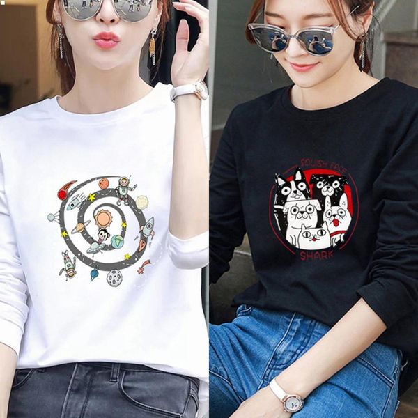 

tee designers t shirts female t-shirt womens women clothing black crop white dress long sleeves clothes tshirt s 3xl camisas de hombre cotto