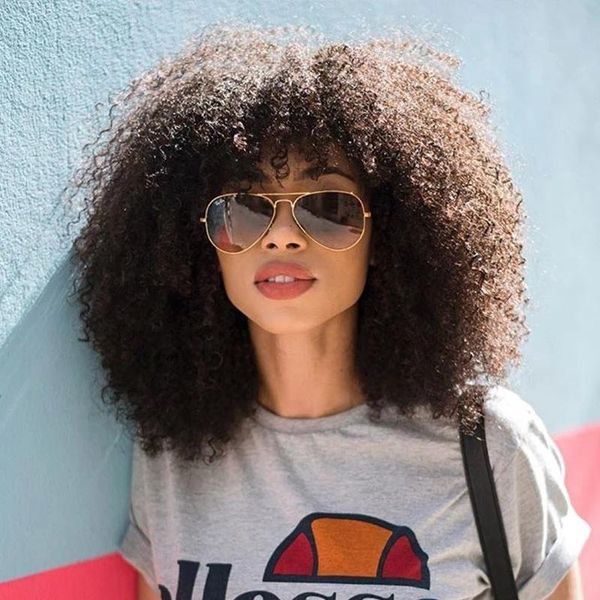 

lace wigs afro kinky curly front human hair with bangs for black women 4b 4c short 13x4 frontal bob cut wig, Black;brown