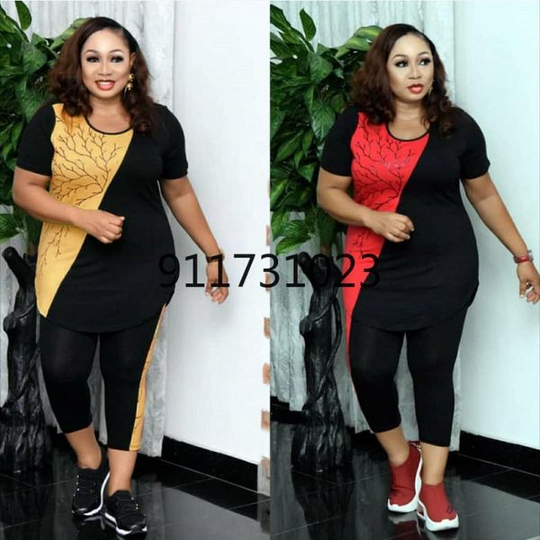 ethnic clothing 2021 pants 2 piece sets women tracksuit summer clothes african dresss womens outfits plus size, Red