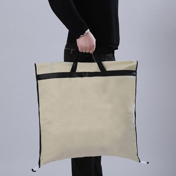 

portable translucent tulle wedding dress dust cover beige non-woven craft storage bag bridal clothes protector cove 180cm fh003 clothing & w