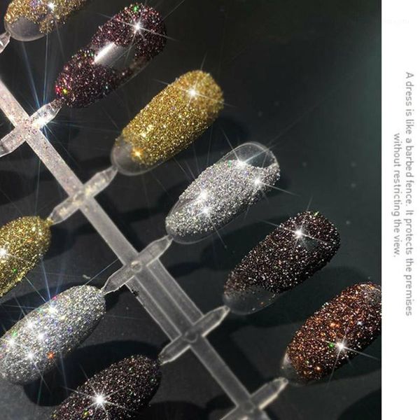 

astringent crystal diamond powder electroplated nail art 6 colors glitter cosmetic grade laser1, Silver;gold