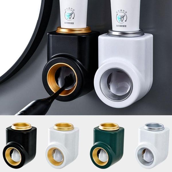 

toothbrush holders automatic toothpaste dispenser wall mount dust-proof set storage holder squeezer bathroom rack access z5d0