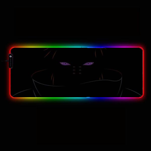 

mouse pads & wrist rests naruto anime purple eyes led rgb usb pad gaming large lighting backlit gamer mousepad 90x40/30x80cm keyboard deskma