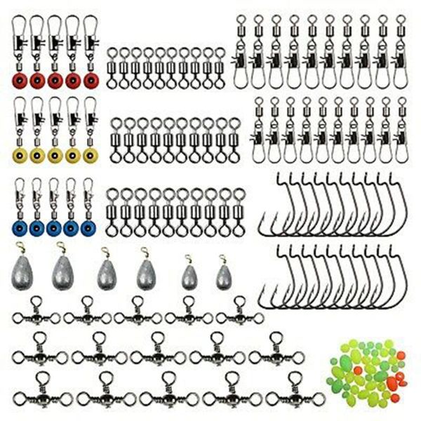 

fishing accessories set jig hooks sinker swivel bead fish terminal tackle all function sea