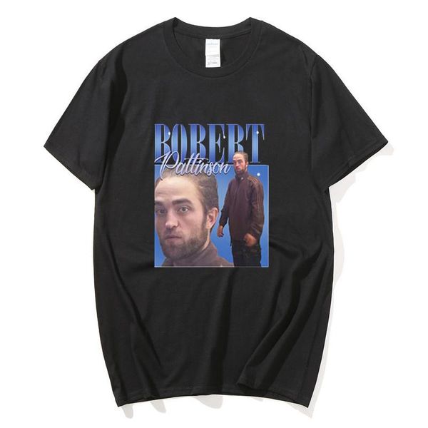 

men's t-shirts robert pattinson 90s vintage black tshirt men t shirt oversized graphic shirts 100% cotton t-shirt man woman tees, White;black