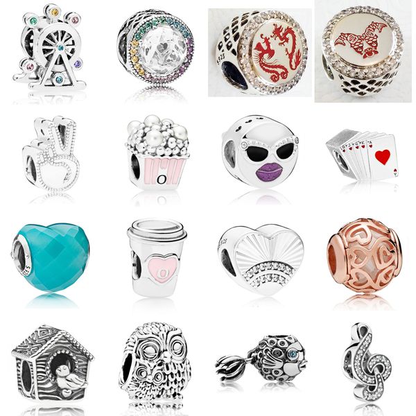 

new 2021 100% 925 sterling silver797215 symbol of peace charm and luxurious diy women original bracelet fashion jewelry, Black