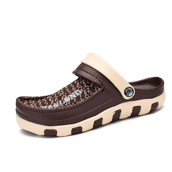 

sandals -crocse cholasbeach shoes men slip on garden clogs casual water shower literide crock, Black
