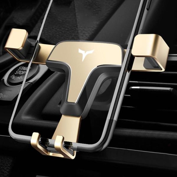 

cell phone mounts & holders car holder leather gravity universal bracket air vent metal navigation stand mount support