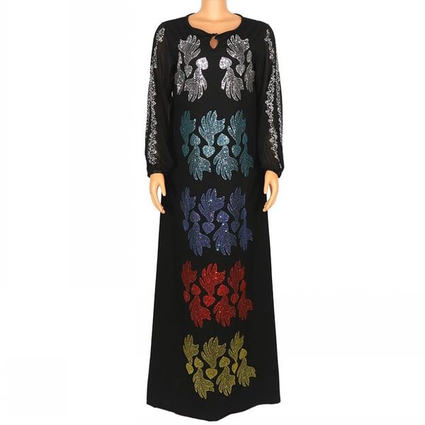 

black autumn dashiki diamond african clothes bazin broder riche slim robe evening long dress dresses for women ethnic clothing, Red