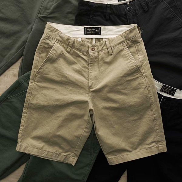 

men's shorts summer cargo male youth elastic cotton solid color hong kong style fashion trend all-match student casual five-point pant, White;black