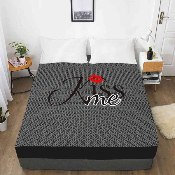 

bedding sets elastic fitted sheet with an band 150/180/200/160*200 mattress cover cover 1pc bowknot kiss rzss