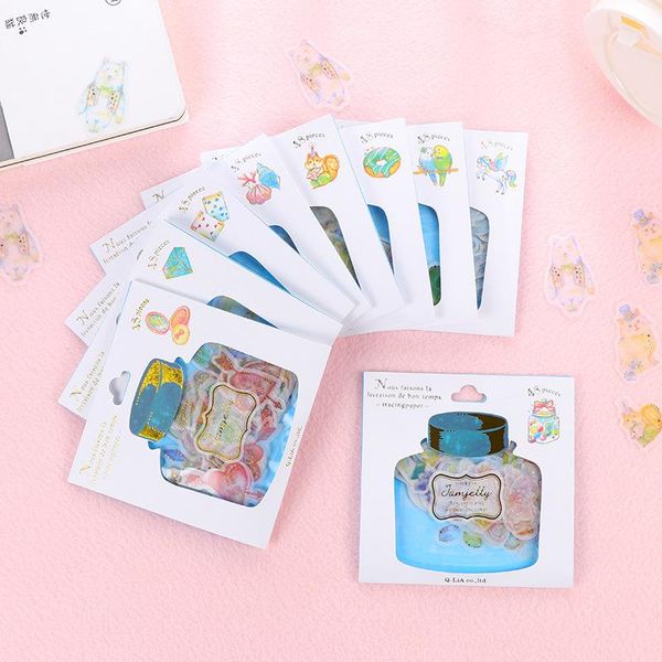

bookmark creative drift bottle stickers cute hand stamp pvc diary decoration